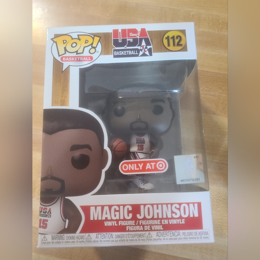 Funko Pop NBA Magic Johnson Figure - Red, White, Black